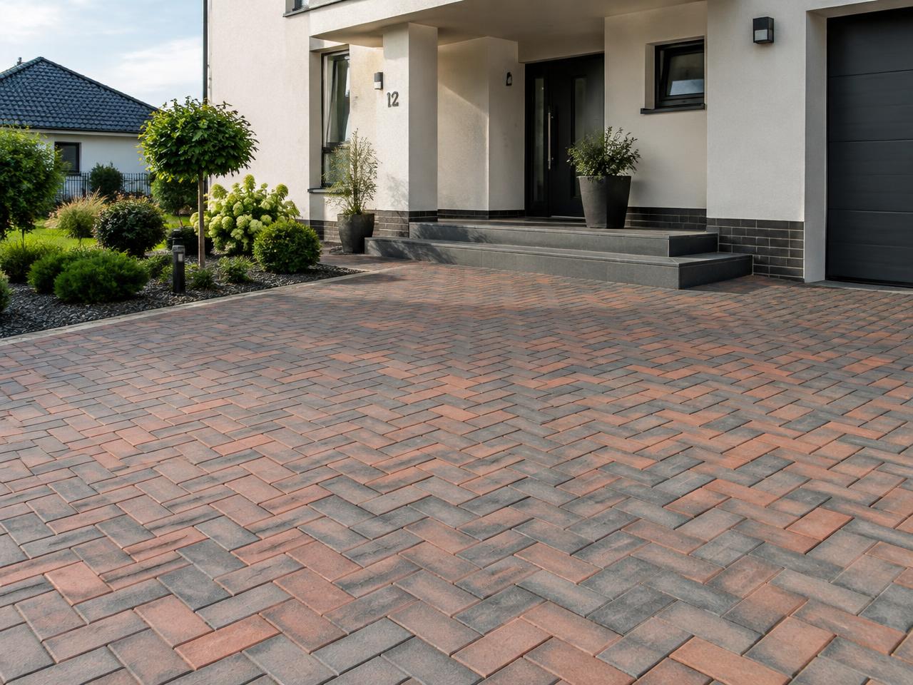 Concrete Paver Blocks — In use · residential driveway