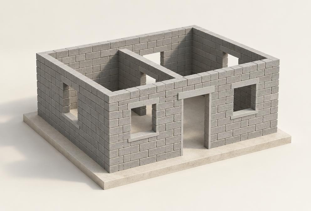 Small house masonry preview