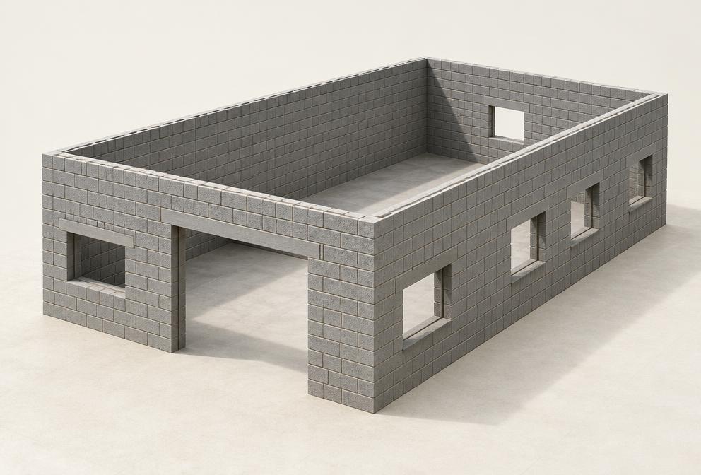 Industrial structure masonry preview